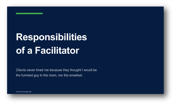 Responsabilites of a Facilitator
